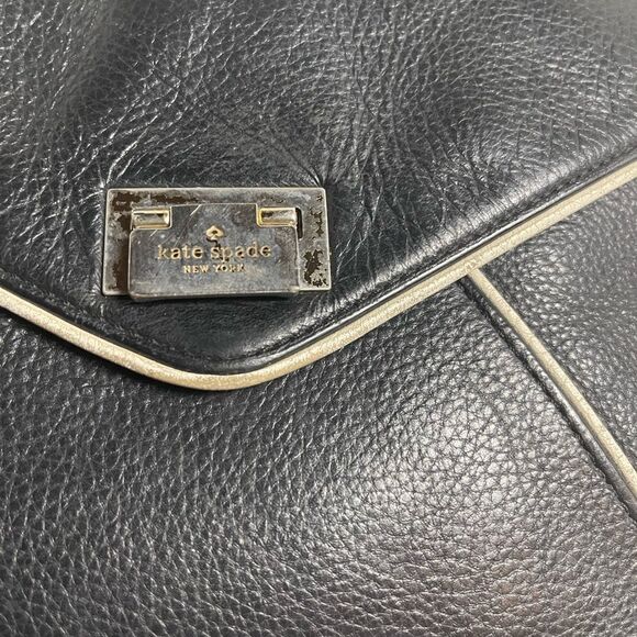 Kate Spade leather Black and Cream Leather small Satchel - Picture 8 of 16